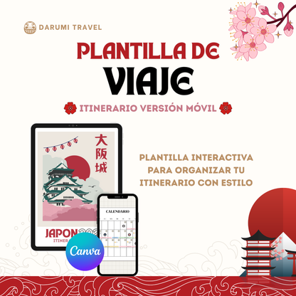 Plantilla de Itinerario de Bolsillo para Japón