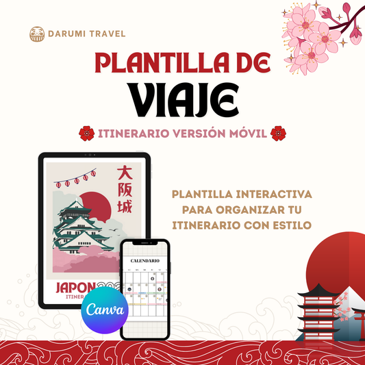 Plantilla de Itinerario de Bolsillo para Japón